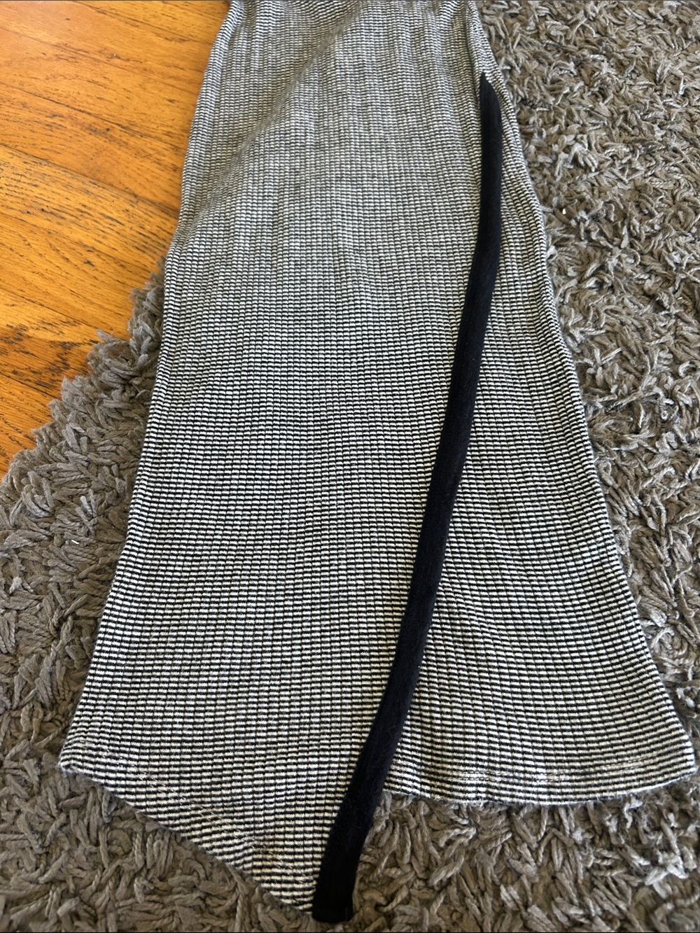 I.JOAH Ribbed Halter Maxi Dress in Black and White Small Midi - Picture 2 of 6